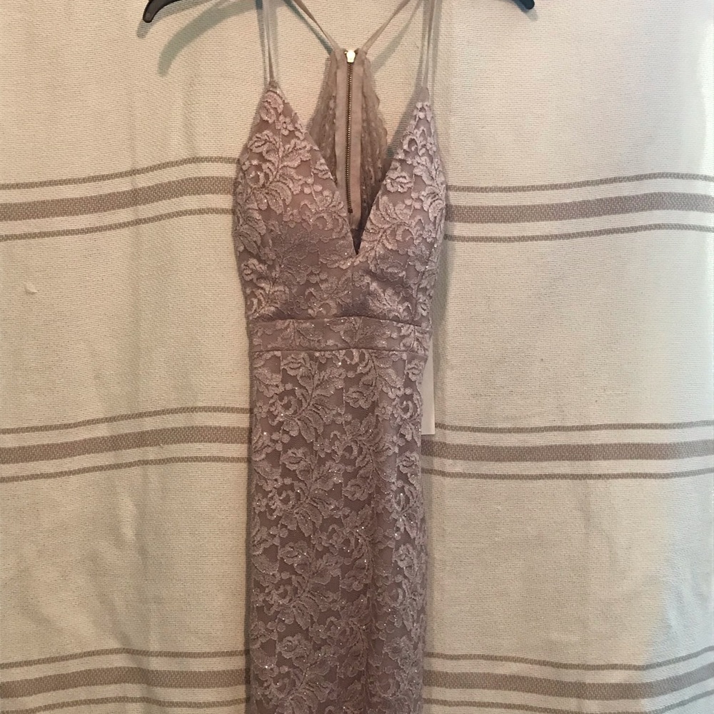 Never before worn champagne colored dress